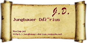 Jungbauer Dárius névjegykártya